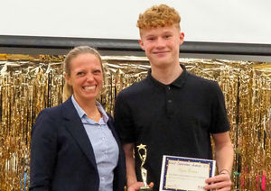 Burton Borough principal Caroline Bedford and Ryan Brain