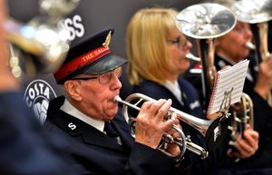 The Salvation Army Band played at the official switch-on ceremony for Telford's Tree of Light