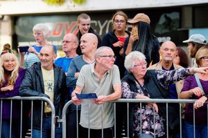 Crowds line the streets