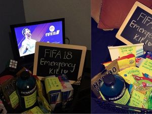 Supporting image for story: This Fifa 18 player’s girlfriend gave him a supplies crate most could only dream of