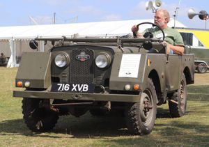 Ian Quarry had his unusual Belgium made Minerva Landrover. Image by E A Bates