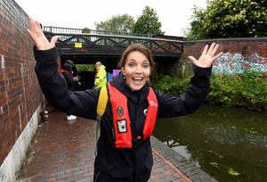 Henriette Breukelaar, Canal and River Trust Regional Director for the West Midlands celebrates, said she is glad that the canal has finally reopened