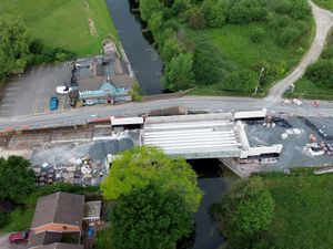 Supporting image for story: Watch: New bridge in Pelsall to replace historic structure taking shape