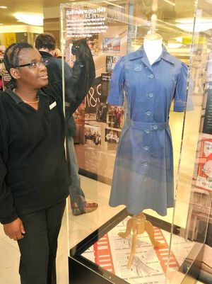 There is also a replica of a staff uniform form the 1940s and food items with 1950s packaging.nextpage