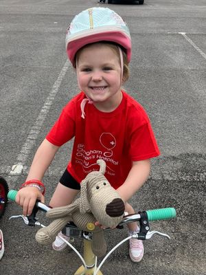 Lottie got on her bike and rode six miles over six weeks 