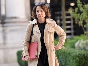 Work and Pensions Secretary Liz Kendall arrives for a Cabinet meeting in Downing Street in early April