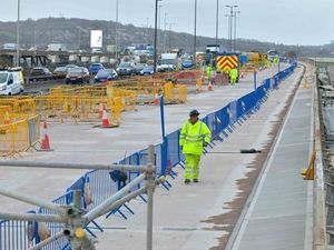 Supporting image for story: M5 Oldbury viaduct roadworks progress