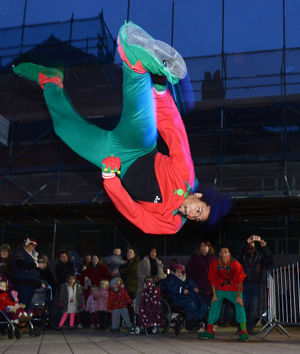 Entertainment during the switching on of Halesowen Christmas lights