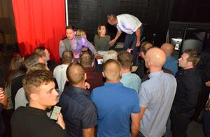 Tempers rise as fans realise Paul Gascoigne has left the meet and greet evening before appearing on stage