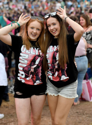 Fans wearing Olly Murs tops for the occasion