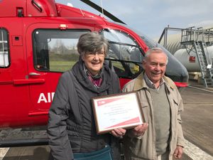 Supporting image for story: £22,000 and counting as couple plough on with fundraising for air ambulance