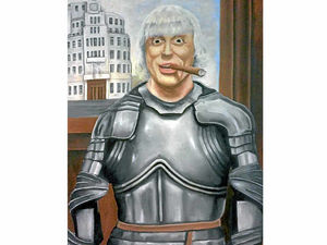 Supporting image for story: Jimmy Savile knight-mare as paedophile is subject of artwork