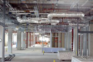 Part of the ventilation system inside the hospital
