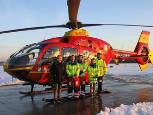 Supporting image for story: Schoolboy Lewis thanks medics who treated him after school accident