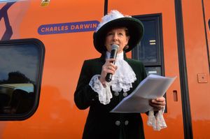 High Sheriff of Shropshire Selina Graham and the new train
