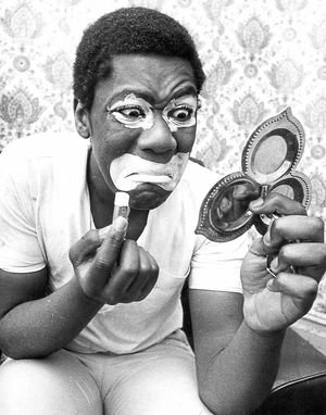 Lenny Henry, aged 17, was appearing in The Black and White Minstrel Show in 1975 when he posed for an Express & Star photographer