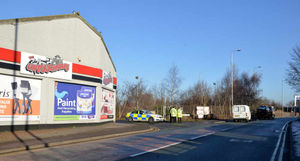 The scene of yesterday's tragedy