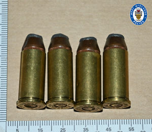 Ammunition was also uncovered in the raid. Photo: West Midlands Police