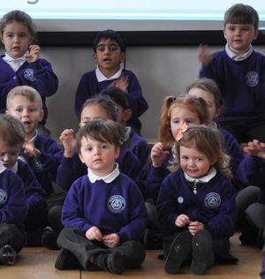 Pupils from Branston Locks Primary and Nursery school gave visitors a musical performance.