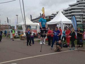 Supporting image for story: Student bounces into the record books with fastest mile on a pogo stick