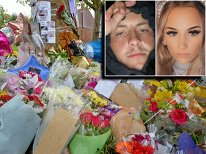Tributes at the scene where three people on Bromley Lane where three people died. Joshua Parks and Lucy Tibbetts, inset, were two of the victims.