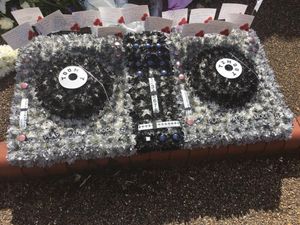 Flowers presented by friends