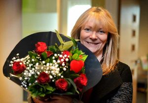 Flowers in Shrewsbury at Dyke Yaxley for Jackie Young