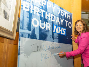 Supporting image for story: Walsall South MP signs special birthday card for NHS