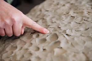 People were given the chance to add their fingerprints to the Covid memorial Sculpture  