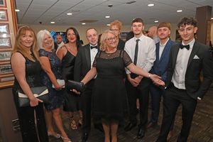 BUSINESS COPYRIGHT NATIONAL WORLD TIM STURGESS 13/11/24.  Ladder for the Black Country  Apprentice Awards 2024 .The Richardson Suite at West Bromwich Football Club. Pictured, front Julie Haydon and Wolverhampton homes.