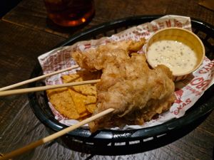 Succulent and very tasty chicken, with the honey mustard being a nice addition