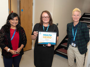 Supporting image for story: Health hero praised for stepping up to help department