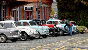 A selection of classic cars could be seen at Kidderminster Station