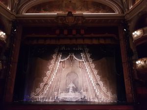 Supporting image for story: Art Noveau curtain to be used for La Traviata performance at Wolverhampton Grand Theatre
