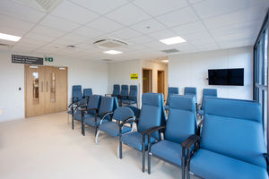 The waiting area inside the Orthopaedic Outpatient Centre.
