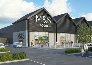 Artists impression of an approved Ludlow M&S Food planned for Sheet Road