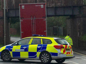 Supporting image for story: Lorry stuck under bridge in Oswestry causes rush hour traffic delays