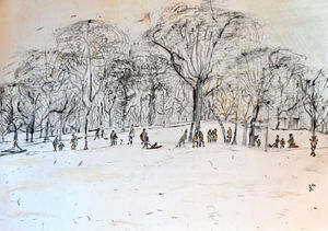 The works created by Gill are a wide range of mediums