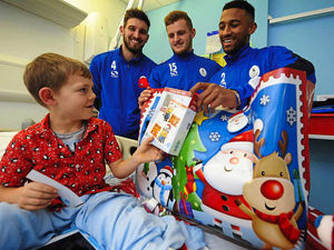 Supporting image for story: Watch: AFC Telford players visit children at Princess Royal Hospital