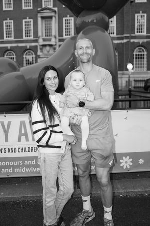 Grace, Tom and Delilah at the hospital after Tom's challenge