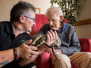 Supporting image for story: Unusual visitors bring smiles to residents faces at Staffordshire care home
