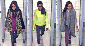 British teenagers Shamima Begun, Amira Abase and Kadiza Sultana