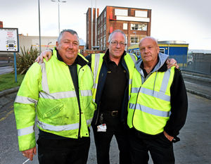 Plant protection workers Roger Simpson, Steve Corbett and Ray Homer