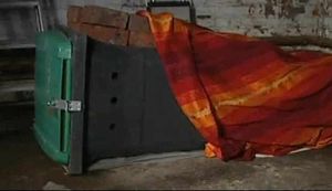 The wheelie bin Stephanie was kept in