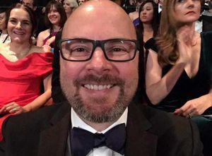 Oscar selfie joy – Andrew at the awards