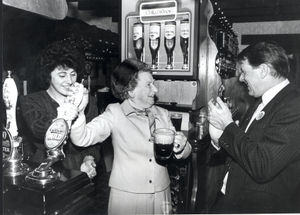 Augusta Dams officially opens the pub in December 1982  
   