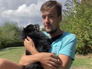 Supporting image for story: Man travelling whole country on foot with his dog to raise money for homeless people reaches Shropshire