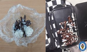 Some of the drugs seized from the house in West Bromwich
