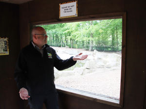 Supporting image for story: Anger as graffiti scratched into glass at Dudley Zoo animal enclosures