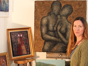 Supporting image for story: Meet the Ludlow artist creating eye-catching paintings with sand
